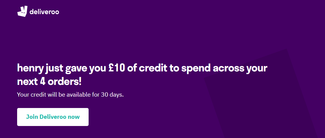 New deliveroo cheap promo code