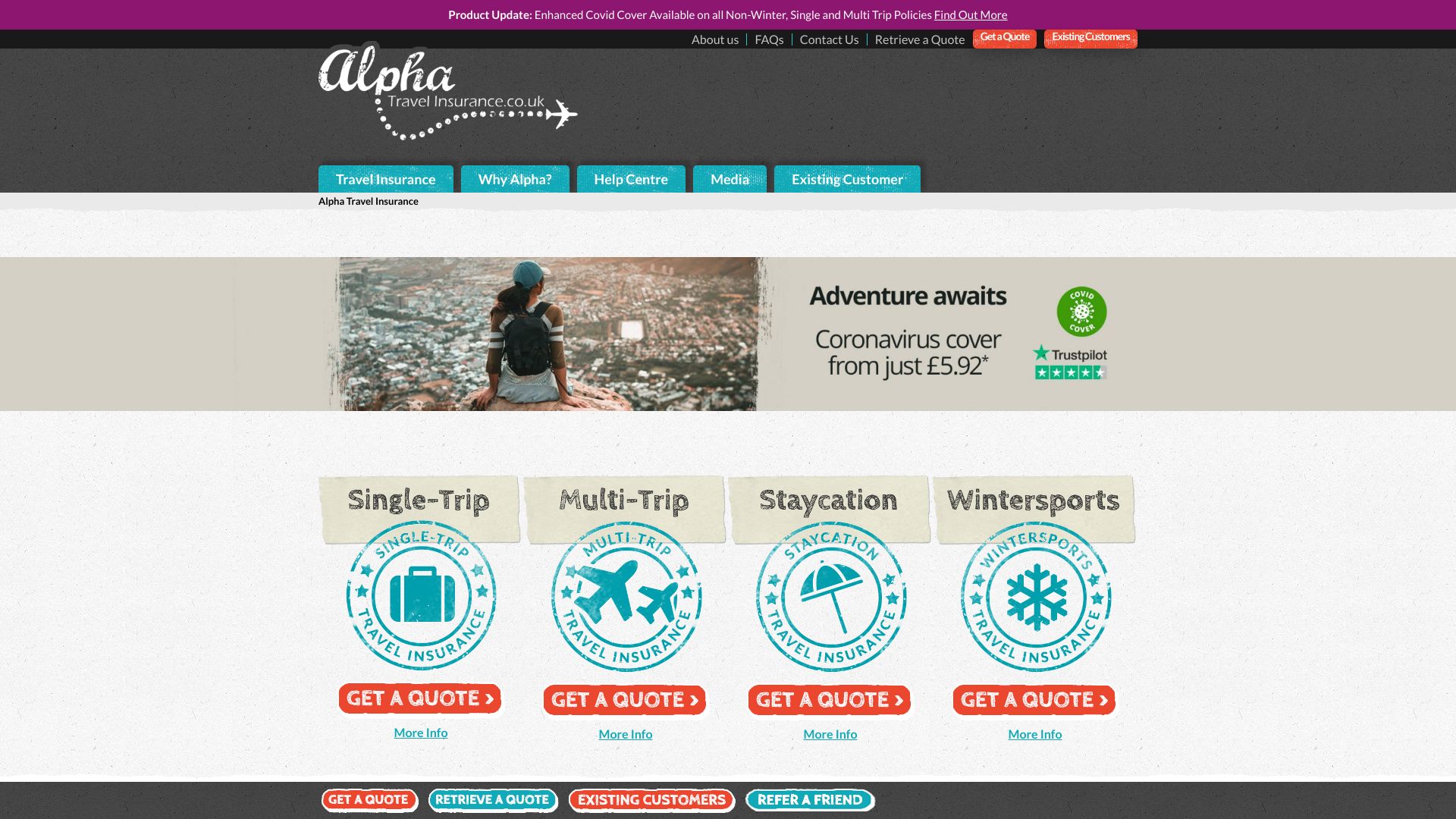 Alpha Travel Insurance screenshot