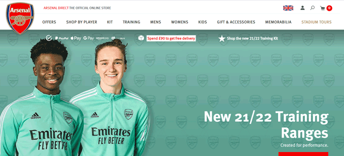 Arsenal Direct, Official Online Store