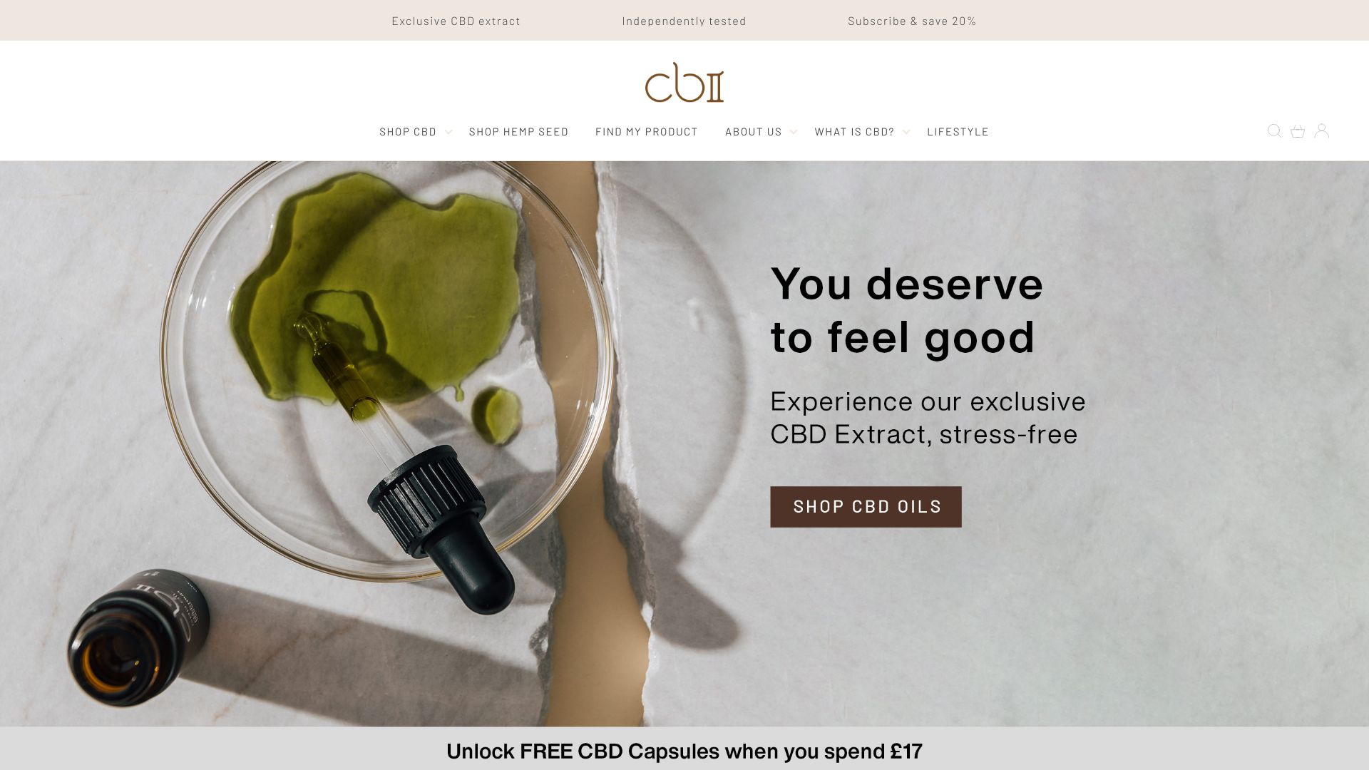 CBII CBD screenshot