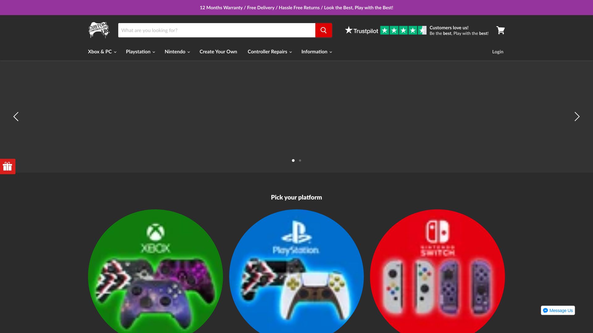 Custom Controllers screenshot