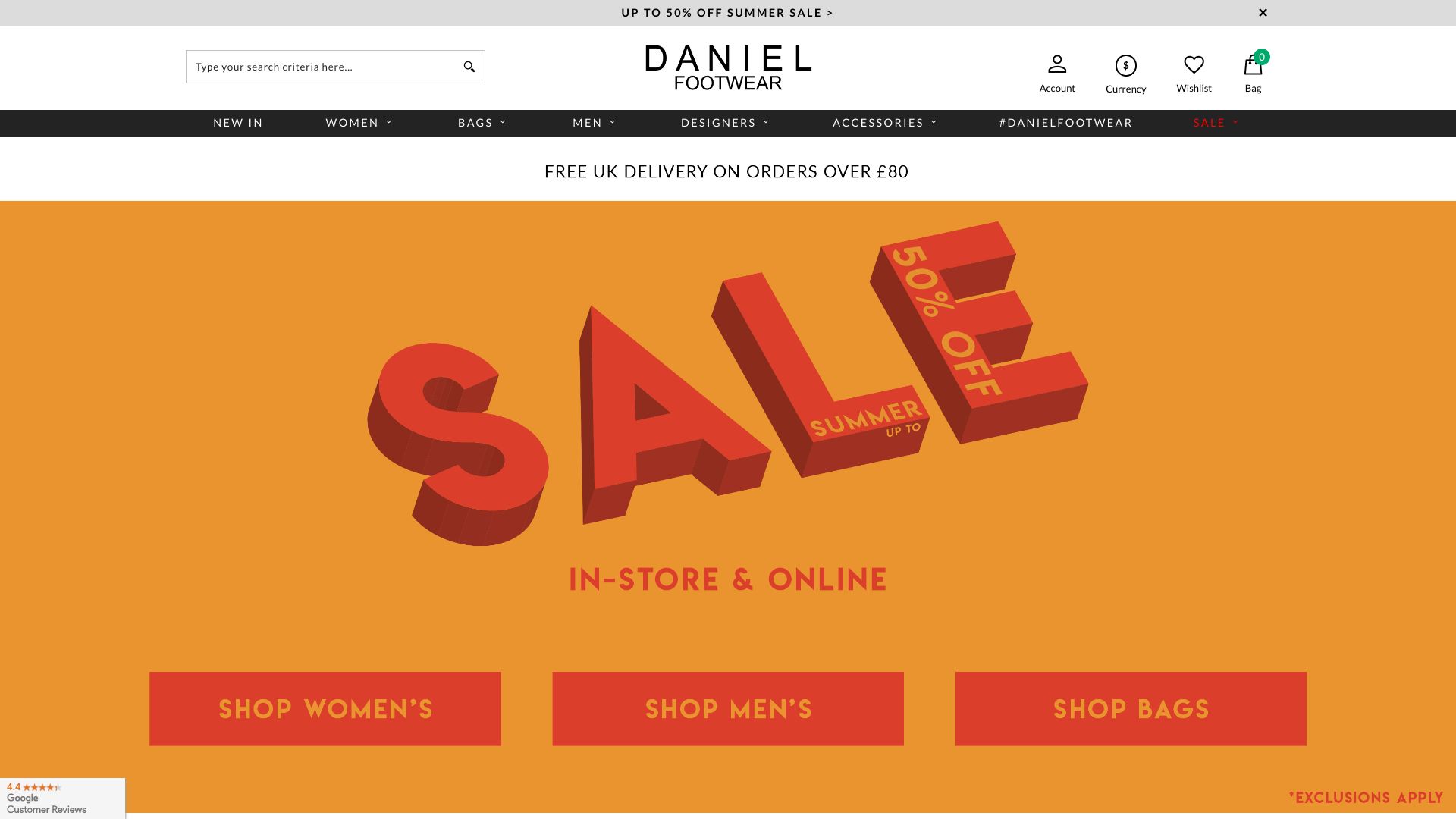 Daniel Footwear screenshot