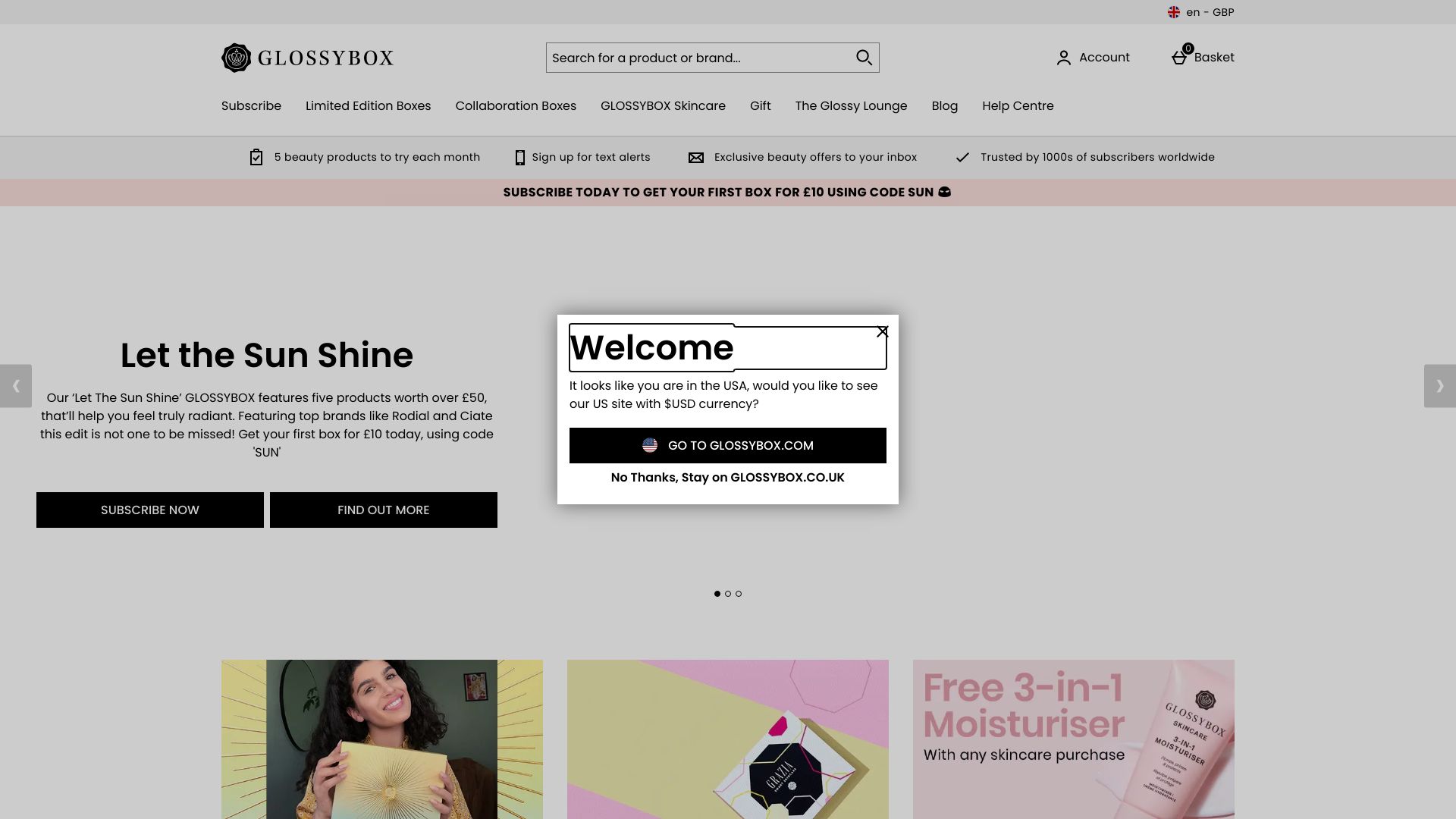 Glossybox screenshot