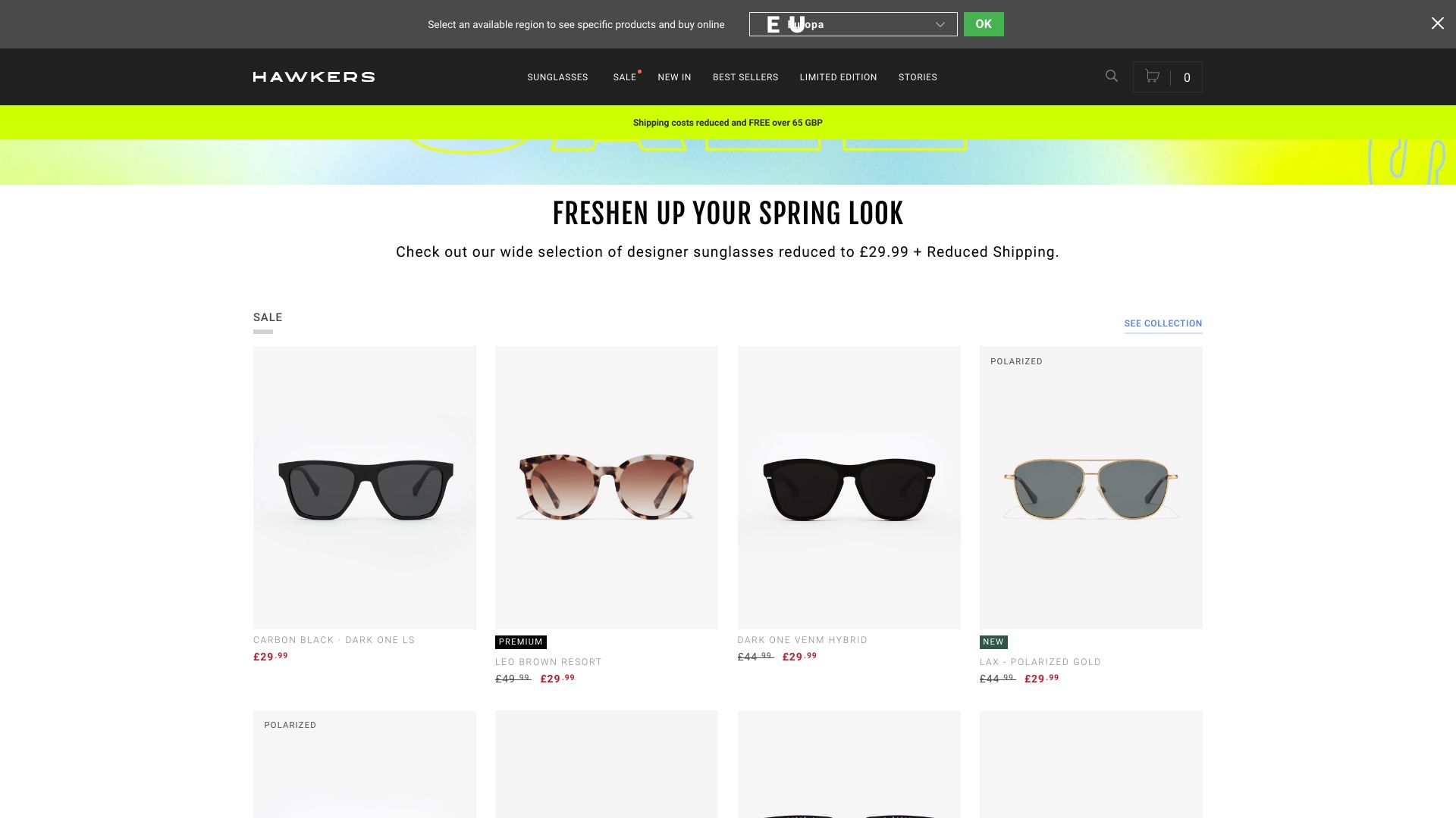 Hawkers sunglasses sales discount code