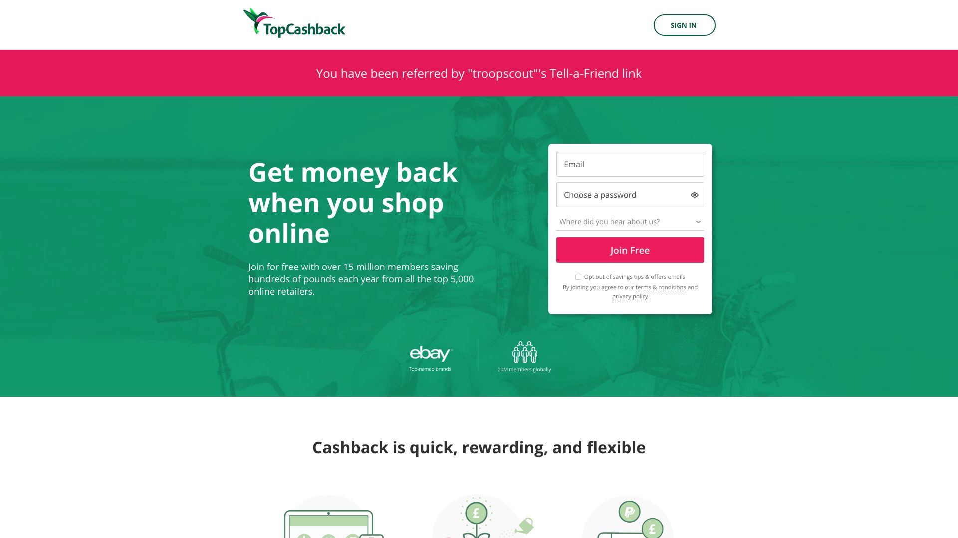 TopCashBack screenshot