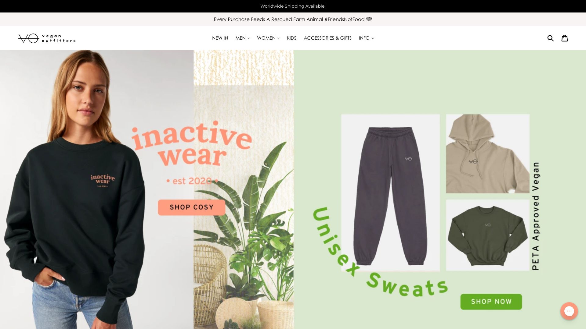 Vegan Outfitters screenshot