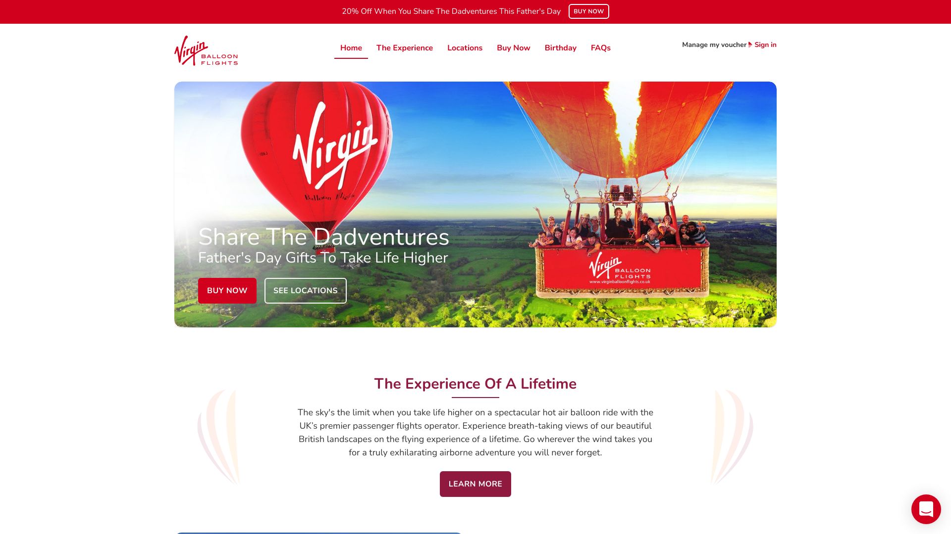 Virgin Balloon Flights screenshot