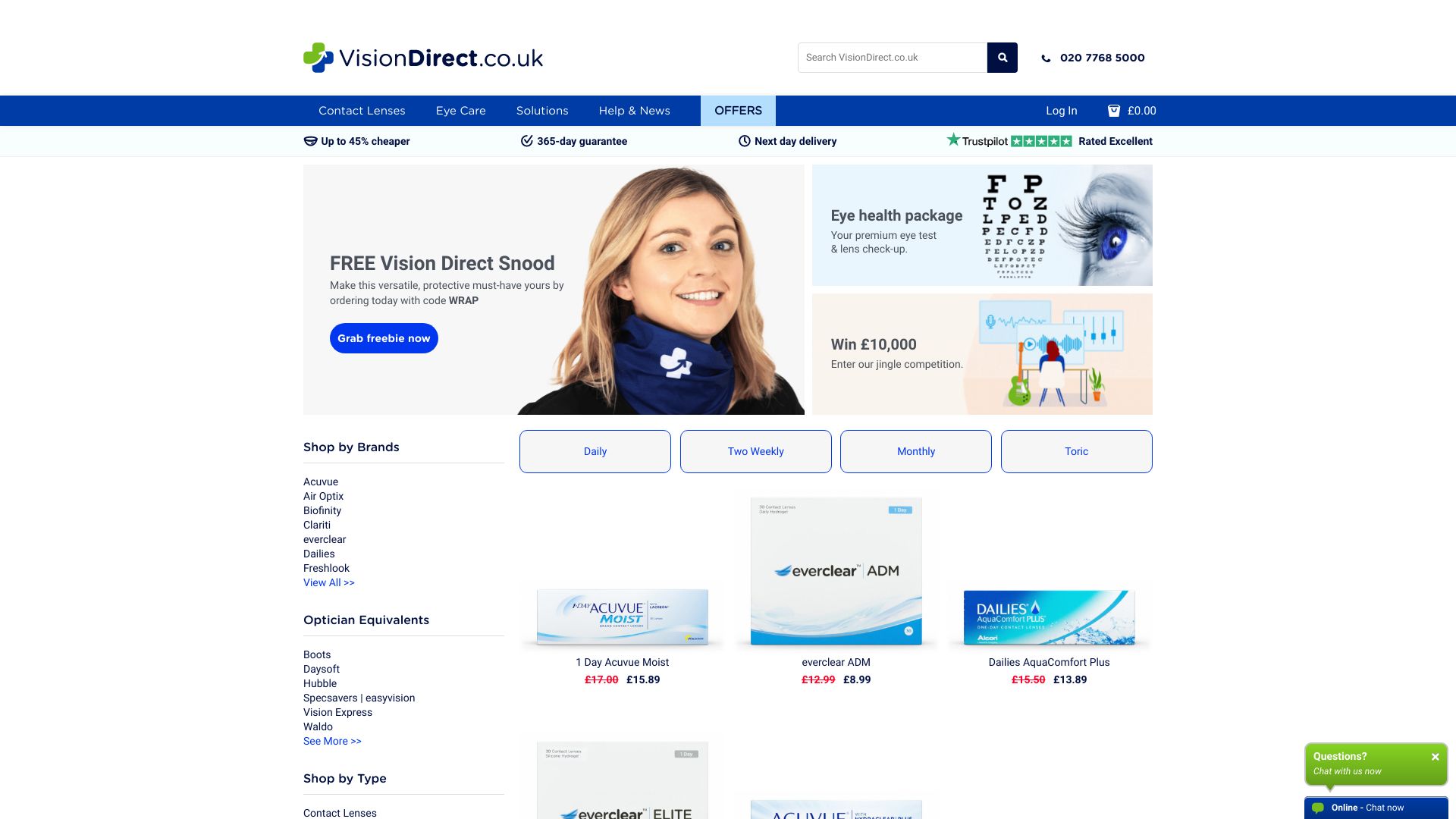 Vision Direct screenshot