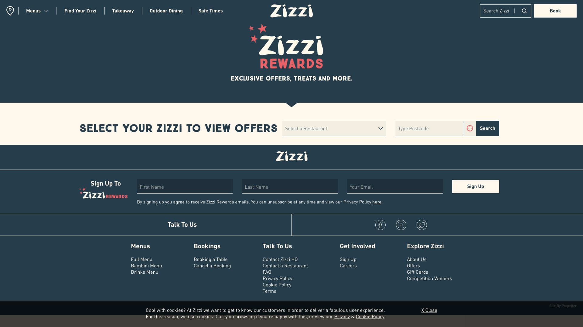 Zizzi screenshot